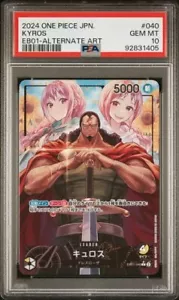 Kyros One Piece TCG Japanese Dressrosa EB01-040 Alt Art Leader PSA 10 - Picture 1 of 2