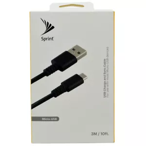 Sprint Micro USB Charge Sync Cable 10ft Long for Samsung LG Motorola Android - Picture 1 of 2