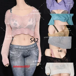 Pantalones de suéter ultrafinos 1/6 ropa para figura femenina TBL PH juguetes corporales - Imagen 1 de 30