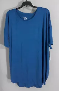 CAMICETTA PULLOVER BLU NUOVA DONNA TIME AND TRU A MANICHE CORTE TAGLIA 3XL - Foto 1 di 9