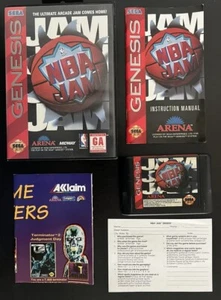 NBA JAM Sega Genesis COMPLETE/CIB Manual, Poster & Insert 1994 TESTED/WORKS - Picture 1 of 14