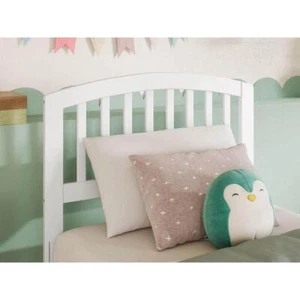 AFI Slat Headboard 41.625" x 41.5" Solid Wood Twin Size Bed Frame Mounted White - Picture 1 of 6