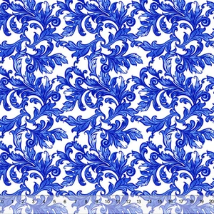 Vines of Blue- Home Decor Fabric Polyester 62" W Sold by the Yard - Picture 1 of 1