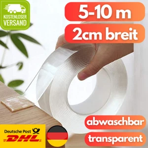Doppelseitiges Klebeband Transparent Nano Band Tape beidseitig extra stark Klebe - Bild 1 von 19