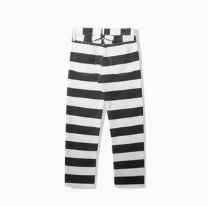 Pants16oz pounds New Prisoner Striped Motorcycle Pants Vintage Biker Trousers - Picture 1 of 18