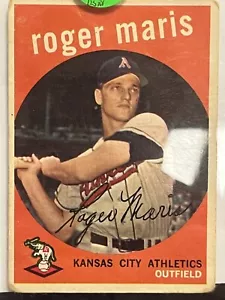 1959 Topps # 202 New York Yankees Roger Maris Baseball Card - Picture 1 of 2