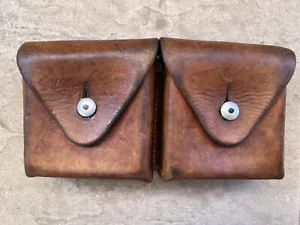 Pre WWII Swiss Army leather ammo pouch Schmidt Rubin K31 made in 1926 Schwyz - Picture 1 of 5