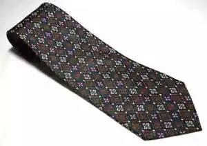 Dior Christian Krawatte Vintage Krawatte italienische SEIDE Herren geometrisch 55 x 3,8 Zoll - Bild 1 von 7