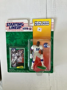 Lawrence Taylor + Drew Bledsoe Giants + Patriots alineaciones iniciales - Imagen 1 de 2