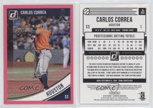 2018 Panini Donruss Mother's Day Ribbon /25 Carlos Correa #163.1