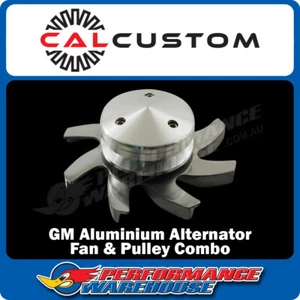GM Aluminium Alternator Fan and Pulley SET SBC BBC CHEV Olds Pontiac - Picture 1 of 3