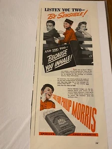 Vintage 1941 Philip Morris Be Sensible Couple Sulking ad - Picture 1 of 1