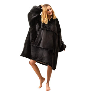 oversized plush moletom com capuz