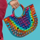 New Women Handbag Push Popit Bubble Jumbo Rainbow Silicon Sensory Fidget Toy Aus