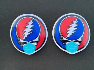 2 Grateful Dead Stehlen Sie Ihre Maske Gesicht Aufkleber 3,5 Zoll Ohrfeige SYF - Bild 1 von 3