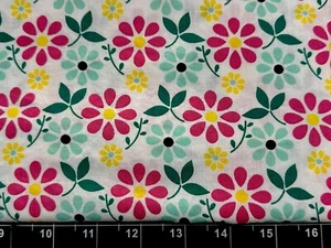 Tina Scrap 9"x21" Spring Easter Flower Garden Pastel Floral Daisy Fabric Cotton - Picture 1 of 1