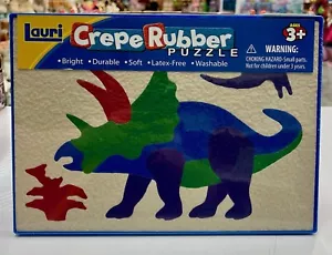 Lauri Krepp Gummi Puzzle - Triceratops Dinosaurier NEU Farben können variieren! - Bild 1 von 1