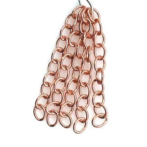 Rotgold über 925 Sterlingsilber Verlängerungskette für Halskette - 1 Zoll (5 Stck.) - Bild 1 von 2