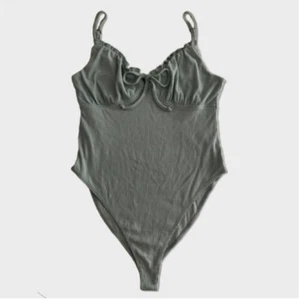 Women's Sleeveless Tie-Front Ruffle Bodysuit - Wild Fable - Aqua XS/XXL - C273 - Picture 1 of 4