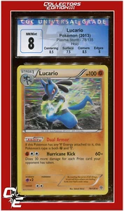Plasma Storm 78 Lucario Holo CGC 8 - Subgrades - Picture 1 of 2