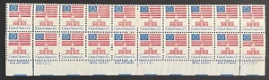EE. UU. #1622 - MNH - OG - Bloque de placas de 20 - Bandera sobre el Salón de la Independencia - Imagen 1 de 1