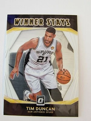 TIM DUNCAN 2020-21 OPTIC BASKETBALL WINNER STAYS INSERT #15 SPURS SP - Image 1 of 2