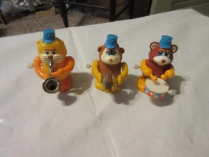 3 Vintage Tomy Not So Grand Band Wind Up Toy Monkey with Cymbals 1970's Drums - Picture 1 of 19