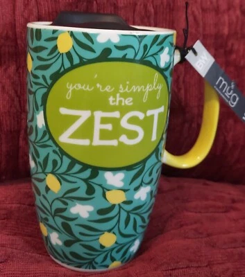 Taza de viaje Boston Warehouse 18 oz Bone China, simplemente ralladura Foto 1 de 4