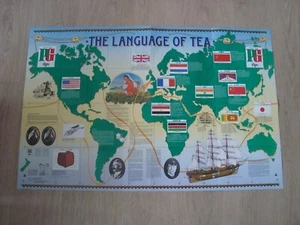 Brooke Bond PG Tips Tea Cards Wallchart THE LANGUAGE OF TEA - Picture 1 of 1