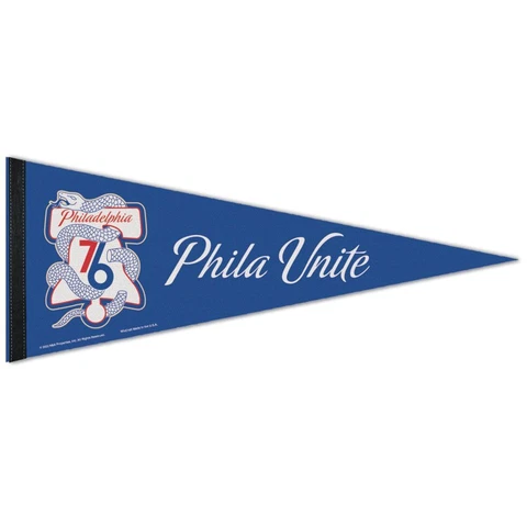 PHILADELPHIA 76ERS PHILA UNITE ROLL UP PREMIUM FELT PENNANT 12"x30" WINCRAFT 👀 Cover