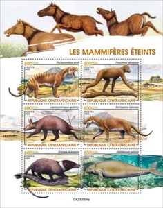 África Central - 2023 Mamíferos extintos, simios, cerdos hormigueros - Hoja de 6 sellos - CA230504a - Imagen 1 de 1