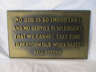 Vintage Bell System Safety Creed Plaque/Sign