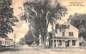 North Amherst MA Pleasant & Meadow Streets Storefront Postcard - Picture 1 of 1