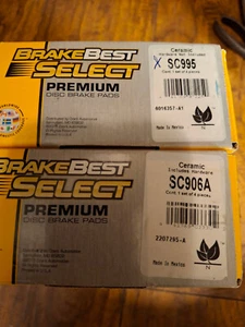Brake Best Select Premium Disc Break Pads SC906A & sc9 Ceramic W/Hardware Sienna - Foto 1 di 5