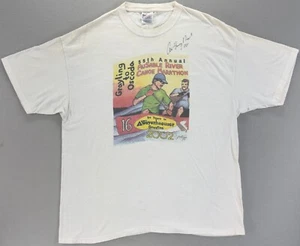 2002 Au Sable River Canoe Marathon T-Shirt Signed Retro XL AuSable Annual RARE - Picture 1 of 20