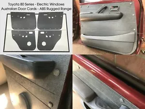 Grey ABS Waterproof Door Cards Fits Toyota Landcruiser 80 Series Electric x4 - Bild 1 von 12