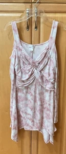 Venus Womens Shoulder less Tie Dye Top Pink/White Size Medium.euc - Picture 1 of 12