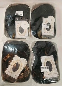 NEW LOT OF 4 BLACK w Blonde Highlights 14" Wavy BOB WIG Bangs Curl Twist Cosplay - Picture 1 of 7