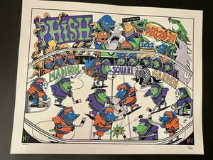 PHISH POSTER POLLOCK VARIANT NYE MSG NYC 2022 LE #473/600 NEW YEARS RUN HOCKEY - Foto 1 di 4