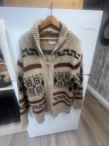 Vintage Pendleton Western Pullover Wasserfallausschnitt OG 70er Jahre große Wolle Strickjacke Herren - Bild 1 von 15