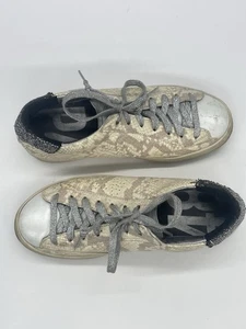 P448 John Damen Sneaker Gr. 39 Leder Schlangenmuster Schuhe Designer Freizeit - Bild 1 von 7