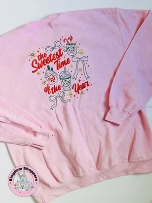 2025 Walt Disney World Rosa Arco Dulce Tiempo Vacaciones Pullover Sudadera XL Foto 1 de 2