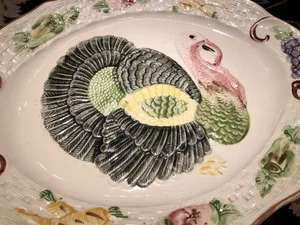 1960's USA Turkey Thanksgiving Serving Platter Plate Hand Painted ORIGINAL COND - Picture 1 of 6