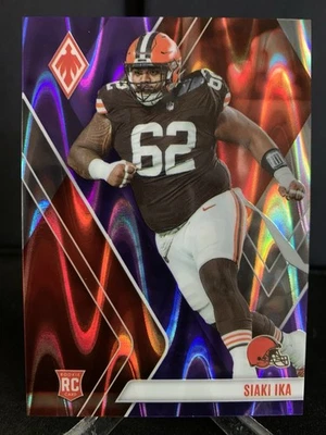 2023 PANINI PHOENIX FOOTBALL SIAKI IKA ROOKIE PURPLE /125 BROWNS RC #191 - Image 1 of 2