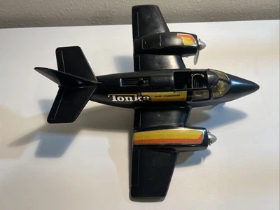 Vintage 1979 Tonka Hand Commander Turbo Prop Airplane Black See Photos - Image 1 of 4
