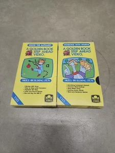 A Golden Book Step Ahead Video VHS Lot: Know The Alphabet & Working With Words - Picture 1 of 4