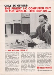 Honeywell DDP-124 Vintage Print Ad 1966 I/C Computer Software Hardware - Picture 1 of 1