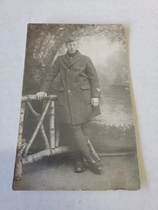 Vintage 1910's RPPC Postcard WW1 Soldier Studio Portrait United States Army - Picture 1 of 5