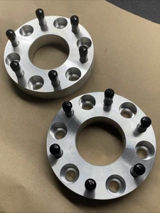 2" Wheel Spacers 6x5.5 To 6 x 5.5 1.25" - 6 Lug 6x139.7 14x1.5 Studs 108mm Hub - Picture 1 of 18
