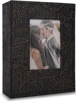 100张4X6相册,100张小型相册高级皮革封面白色内层 — 第 1/4 张图片